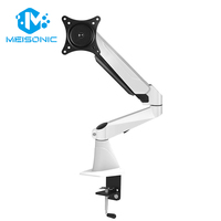 Meisonic-GM212-Pince de Table-30cm Écran Tactile en Aluminium Blanc Support PC Bras de Robot Industriel Mural 27 "Support de Moniteur