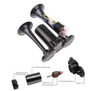 Corne à air FARBIN pour camion, corne de train pour voiture, corne de camion puissante avec compresseur, 12v, corne à air puissante, double trompette chromée - Product Image 4