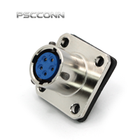 Connecteur circulaire d'aviation étanche de qualité industrielle PSCCONN série FQN 2 4 9 14 26 32 broches, prise et fiche, boîtier en alliage d'aluminium