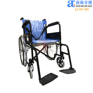 AJ-603 Équipement médical d'hygiène et de réadaptation à domicile <span class=keywords><strong>pour</strong></span> personnes handicapées, fauteuil roulant manuel à cadre en acier - Product Image 1