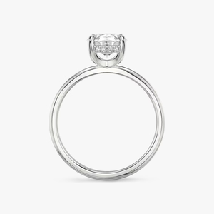 Bague de fiançailles élégante en moissanite avec halo caché, en argent, pour femme, bijoux de luxe, cadeau de mariage - Product Image 2
