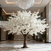 Arbre de cerisier artificiel blanc durable - Pas besoin d'arrosage pour la décoration de mariage, la mise en place de restaurants et de maisons