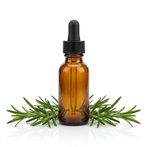น้ำมันหอมระเหยโรสแมรี่ธรรมชาติจากอินเดีย ยี่ห้อ Gingerly Naturals ได้รับการรับรองมาตรฐาน GMP ISO เกรดเครื่องสำอาง ความบริสุทธิ์ 99% บรรจุในขวดทรงกระบอก - Product Image 1