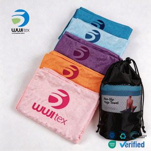 <span class=keywords><strong>Serviette</strong></span> de yoga antidérapante en polyester/nylon doux (80%/20%), écologique, hypoallergénique, séchage rapide, couleur unie, logo personnalisé, pour l'exercice - Product Image 2