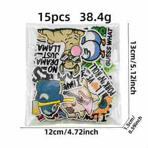 Parches Bordados Termoadhesivos con Dibujos Animados Divertidos de Camarones, Tiburones, Pandas, Alpacas y Pingüinos para Decoración - Product Image 2