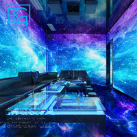 Cabine arrière au sol Comptoir de bar Led Big Fan Light Dj Party Tapis Led Chaise Et Table Ensemble Meubles Boîte De Nuit