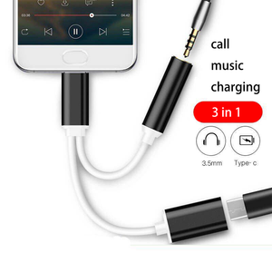 3 in1 type-cから3.5mmジャックオーディオヘッドフォンイヤホンUSB充電器充電スプリッターオーディオアダプターコンバーター - Product Image 5