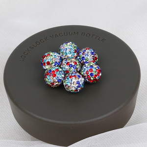 Cuentas de arcilla polimérica redondas de diamantes de imitación Shambhala de 4-10mm para hacer joyas, Bola de discoteca de cristal para pendiente, collar, pulsera - Product Image 2