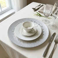 Assiette de Présentation Luxe Rétro en Plastique Écologique Dorée pour Hôtels, Banquets et Mariages