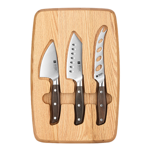 Juego de Tabla de Quesos Rectangular de Madera de Acacia Sostenible de Lujo con Cuchillos de Acero Inoxidable - Product Image 1