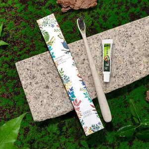 Ensemble d'articles de toilette écologiques biodégradables pour <span class=keywords><strong>hôtel</strong></span>, format voyage, kit SPA de voyage, brosse à dents jetable pour <span class=keywords><strong>hôtel</strong></span> - Product Image 2