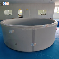 Piscine gonflable Drop Stitch à parois rigides, portable, ronde, hors sol, pour enfants et familles, pour l'extérieur