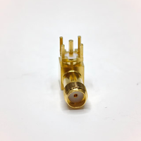 Connecteur RF à montage sur circuit imprimé SMA-KWHD5, prise femelle à angle droit de 90 degrés, soudure microbande, connecteur coaxial