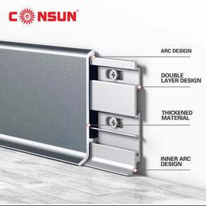 Profilés de plinthe en aluminium pour éclairage LED <span class=keywords><strong>encastré</strong></span>, vente en gros d'usine - Product Image 5