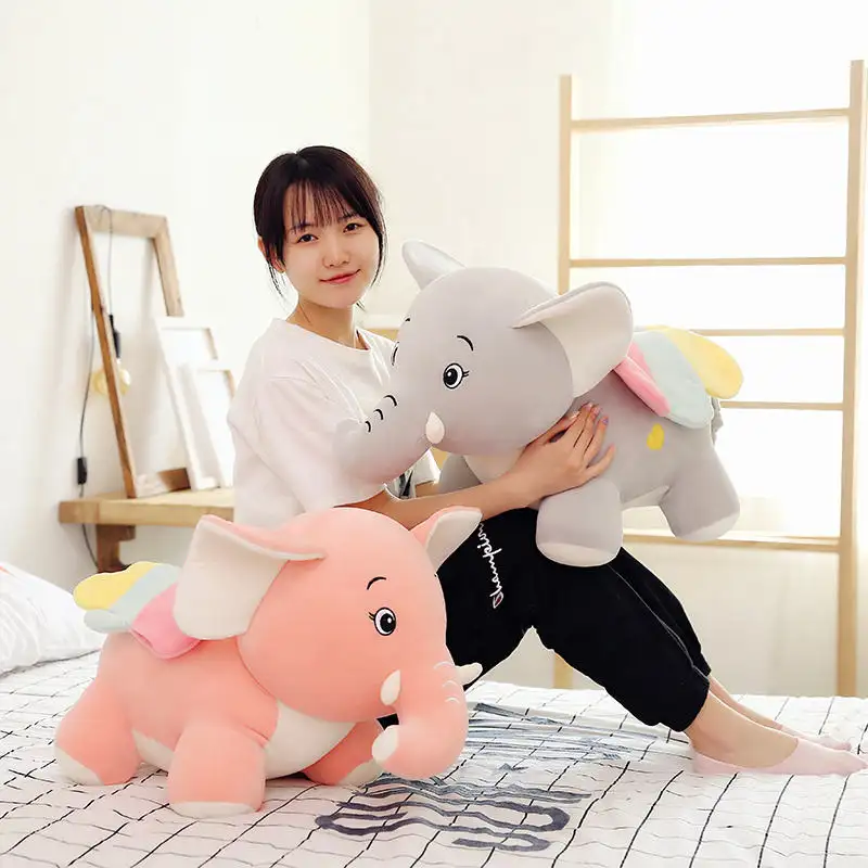 Ultra Soft Baby Elephant Plush Toy Squishy Elephant Plush Pillow Stuffed Plush Elephant With Big Ears and Wings