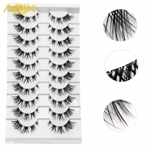 A-RIX Handmade Anime Strip <b>Lashes</b> Soft Bionic Silk Black Wispy Manga Eyelashes Natural Spiky Cross <b>Lash</b> <b>Extension</b> Wholesale Bulk - Product Image 5