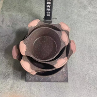 Nouveau design d'ustensiles de cuisine vente en gros d'ustensiles de cuisine antiadhésifs ensemble de 10 casseroles et poêles ensemble d'ustensiles de cuisine en aluminium recouvert de granit antiadhésif