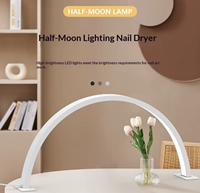 Lampe de remplissage LED de bureau en forme de croissant, luminosité réglable, lumière demi-lune pour la beauté du visage, la photographie cosmétique et le streaming en direct