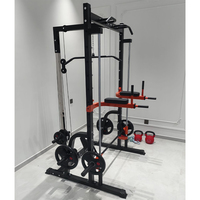 WENDY Smith Machine - Jaula de potencia multiusos con soporte para sentadillas y barra de dominadas, sistema de entrenamiento para gimnasio en casa, independiente