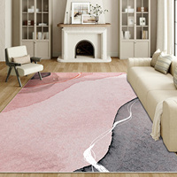 Soft Faux Cashmere Rug Machine Washable Cushioned Anti Skid TPR Backed Home Decor Area Carpet