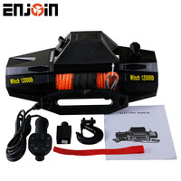 Treuil électrique 2000LBS 12V/24V DC avec câble en acier de 26M pour bateau et grue, treuil de sauvetage