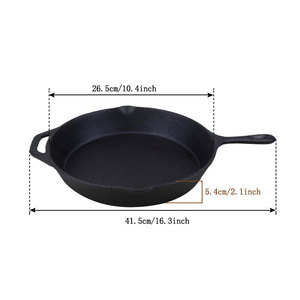 Sartén de <span class=keywords><strong>Hierro</strong></span> Fundido Pre-Sazonada, Certificada por LFGB y FDA, Antiadherente y Segura para Alimentos - Product Image 4