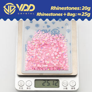 VDD 281米绿色新款霓虹混色尺寸SS6-SS20玻璃水钻水晶平背石DIY工艺品美甲装饰品 - Product Image 2