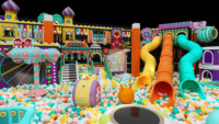 Service de Personnalisation Complet Leban Structures de Jeu pour Enfants à Grande Échelle Aire de Jeux Intérieure Commerciale avec Zones Interactives