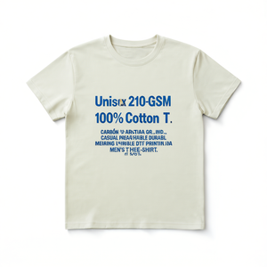 T-Shirt Unisex 210GSM 100% Cotone, Casual, Traspirante, Resistente, con Stampa DTF, Maglietta da Uomo - Product Image 2