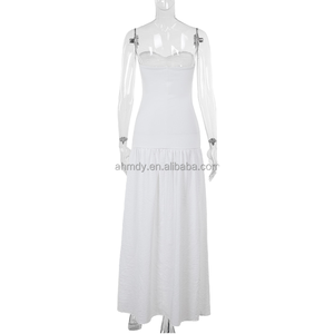 Gaun pesta malam wanita, Gaun tali mewah Semua cocok elegan kasual untuk pesta pola kotak-kotak panjang Midi tenun kerajaan untuk perjalanan musim semi - Product Image 4