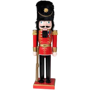 <span class=keywords><strong>Soldat</strong></span> Casse-Noisette en Bois Rouge Décoratif de Noël - Product Image 1
