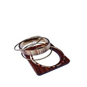 Ensemble de bracelets vintage en argent tibétain, motifs géométriques, bracelets en alliage pour femmes, bijoux de mode plaqués argent antique pour femme - Product Image 4