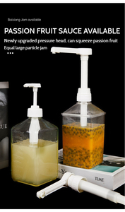 Bouteille de sirop de qualité alimentaire 1L 1.6L avec pompe 8cc 10cc Gallon pour hôtels et restaurants - Product Image 5