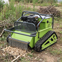 Tondeuse robot chenillée télécommandée à moteur essence 550 mm, à braquage zéro, pour terrains aquatiques, modèle populaire d'usine chinoise