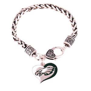 Bracciale in Lega Metallica di Alta Qualità con Logo delle Squadre NFL Washington Redskins, Numero 32, con Ciondoli a Cuore, Impermeabile - Product Image 4