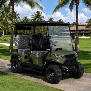 Voiturette de golf tout-terrain surélevée pour 4 passagers, alimentée au lithium, pour la patrouille des parcs - Product Image 1