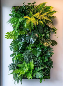 Decorazione Verticale con Piante Artificiali Verdi, Produttori di Pareti Verdi, Giardino Verticale - Product Image 2