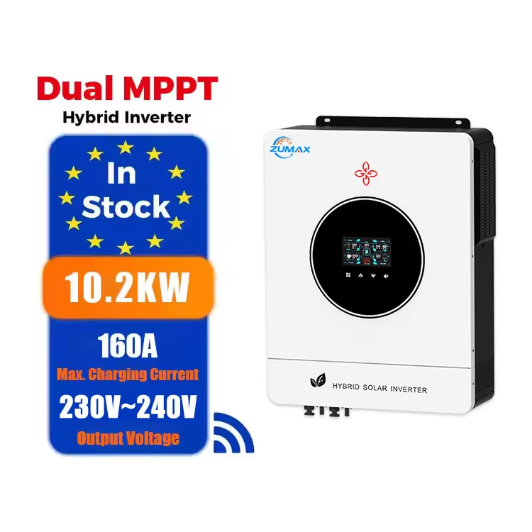 Zumax 10 кВт Гибридный солнечный инвертор, Прямая продажа с фабрики, 48 В, 8,2 кВт и 10,2 кВт, 8200 Вт и 10200 Вт