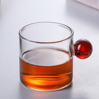 Vente en gros de mini-tasses en verre borosilicate de 100 ml, gobelets à café et à lait, tasses à thé avec poignée