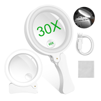 Loupe d'écran à 20 LED avec lampe et support, fonction automatique 3.0X, portable