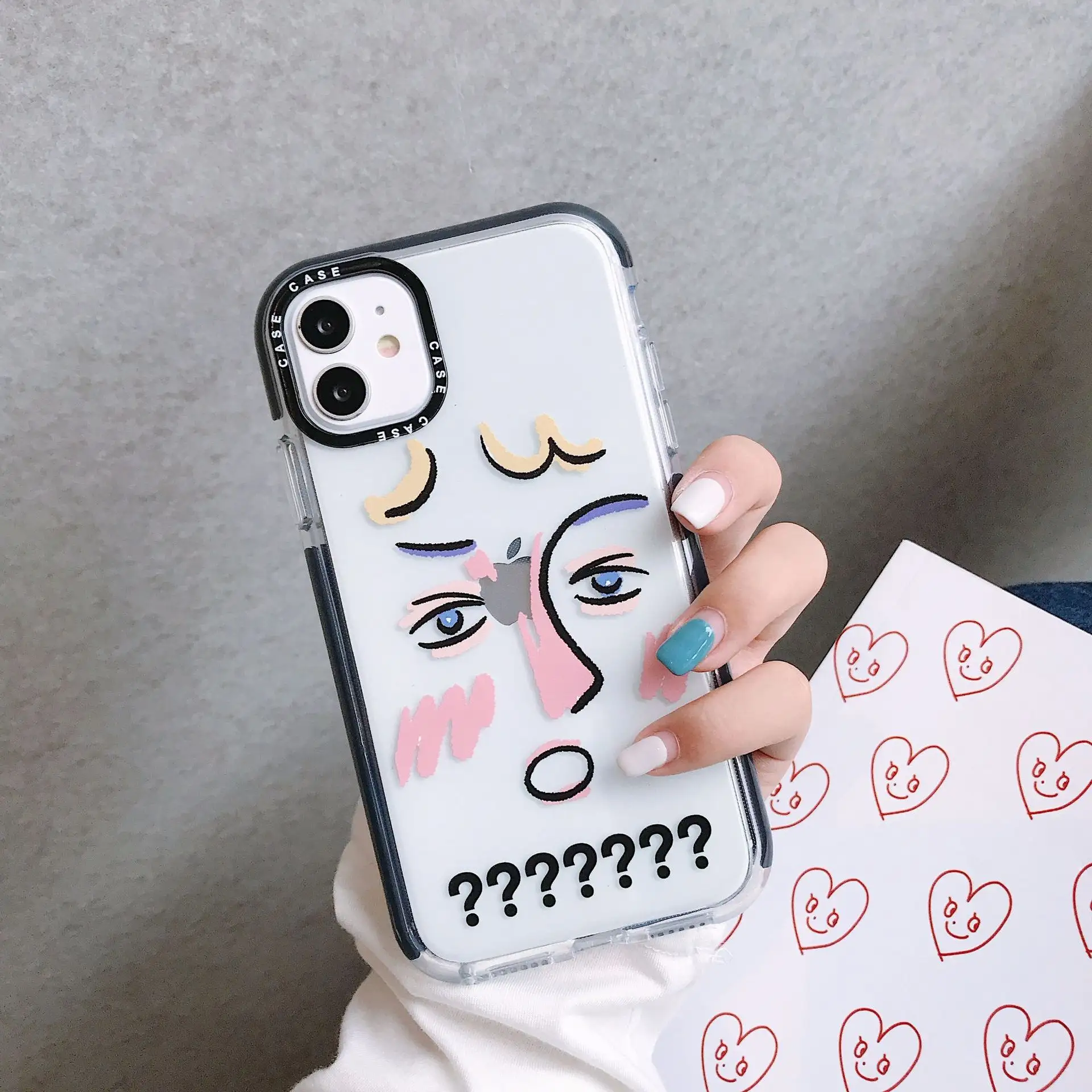 Casing ponsel kamera hitam, casing pelindung ponsel TPU hitam dengan desain pola untuk iPhone 15 dan iPhone