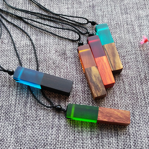 NE-14424, индивидуальное художественное ожерелье, длинная цепочка на свитер, бутик, деревянное ожерелье из смолы, оптовая продажа - Product Image 2