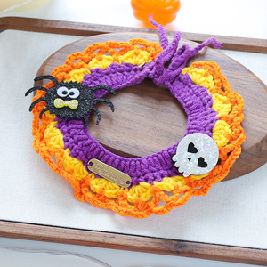 Chiens de compagnie, chats, petits chiens, chiots, costumes sur le thème d'Halloween pour l'extérieur, écharpes en laine à étiquette dorée et accessoires - Product Image 3