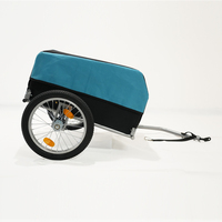 Remorque de vélo pliable compacte 62x15x75cm 80kg Roues gonflables de 16 pouces OEM Personnalisé