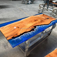 180*80cm nouvelle meilleure qualité personnalisée écologique solide noyer bois rivière Restaurant salle à manger café cuisine résine époxy Table