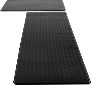 Ensemble de tapis de cuisine modernes en PVC, rembourrés, anti-fatigue, antidérapants, à motif floral, imperméables, avec support fin en PVC, faciles à nettoyer - Product Image 1