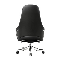 Fauteuil de Direction Moderne en Cuir Silicone Sans Solvant, Cadre en Acier 1,2 mm, Mousse Moulée Monobloc, Réglage 4 Positions, Vérin à Gaz, Base en Acier