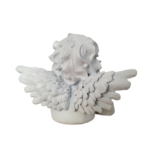 Ornamenti Angelo in Resina Dipinti a Mano Artigianali, Sculture Personalizzabili Angelo che si Bacia, Decorazioni Natalizie da Giardino - Product Image 5