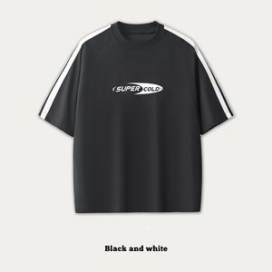 Gran venta al por Mayor de verano de alta calidad 100% algodón 270 gramos Colorblock camisetas Unisex Street Vintage peso pesado logotipo personalizado - Product Image 1