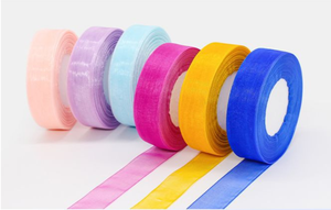<span class=keywords><strong>Cinta</strong></span> de Organza <span class=keywords><strong>Transparente</strong></span> de 2cm, 2.5cm y 4cm de Ancho, Color Sólido, para Decoración de Bodas, Envoltura de Regalos y Manualidades - Product Image 5